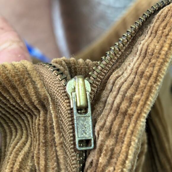 Vintage 70-80s Relaxed 34x32 Corduroy Pants Baggy Straight Made in Hong Kong - Picture 7 of 7